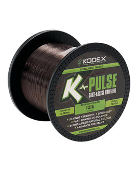 KODEX K-Pulse Mainline 1000m Spools Choice of 12lb, 15lb and 18lb
